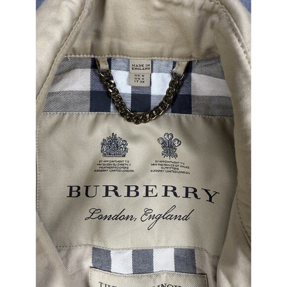 Burberry Beige Sandringham Mid Length Trench Coat UK 6 US 4 - Picture 3 of 9